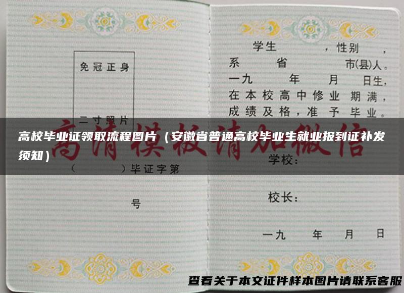 高校毕业证领取流程图片（安徽省普通高校毕业生就业报到证补发须知）