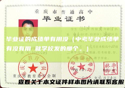 毕业证的成绩单有用没（中考毕业成绩单有没有用 就学校发的那个。）