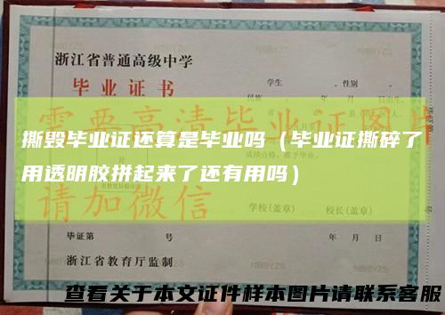 撕毁毕业证还算是毕业吗（毕业证撕碎了用透明胶拼起来了还有用吗）