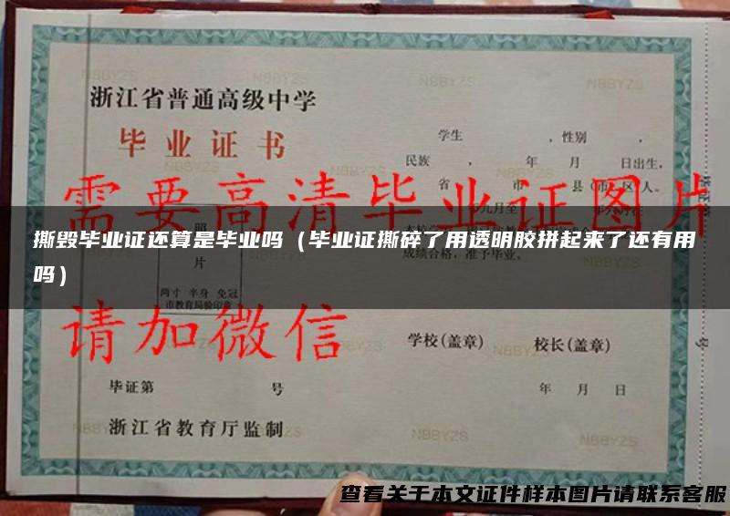 撕毁毕业证还算是毕业吗（毕业证撕碎了用透明胶拼起来了还有用吗）