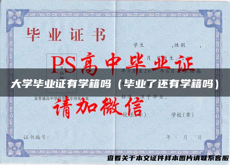 大学毕业证有学籍吗（毕业了还有学籍吗）