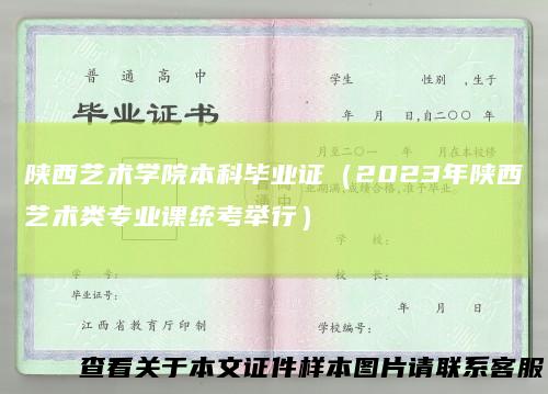 陕西艺术学院本科毕业证（2023年陕西艺术类专业课统考举行）
