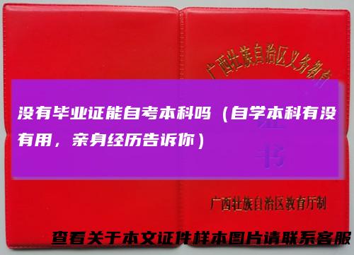 没有毕业证能自考本科吗（自学本科有没有用，亲身经历告诉你）