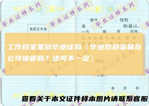 工作档案里放毕业证吗『毕业后档案就在公司保管吗？这可不一定』