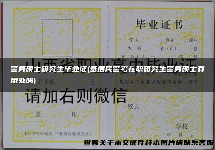 警务硕士研究生毕业证(基层民警考在职研究生警务硕士有用处吗)