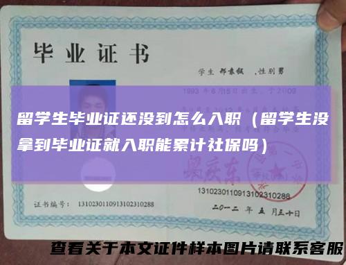 留学生毕业证还没到怎么入职(留学生没拿到毕业证就入职能累计社保吗)
