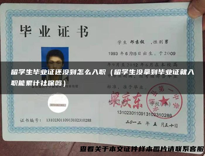 留学生毕业证还没到怎么入职（留学生没拿到毕业证就入职能累计社保吗）