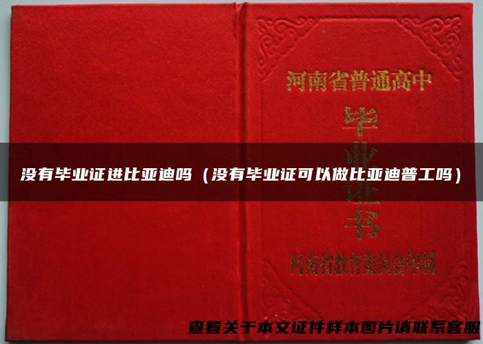 没有毕业证进比亚迪吗（没有毕业证可以做比亚迪普工吗）