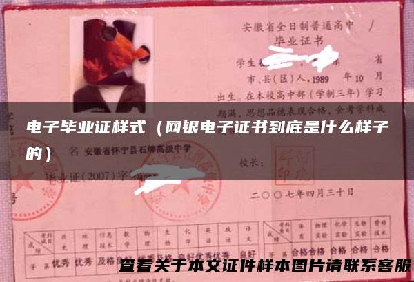 电子毕业证样式（网银电子证书到底是什么样子的）