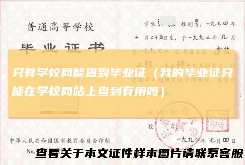 只有学校网能查到毕业证（我的毕业证只能在学校网站上查到有用吗）