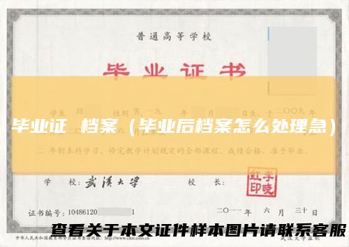 毕业证档案(毕业后档案怎么处理急)