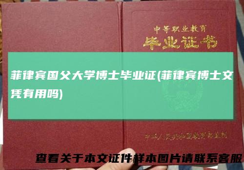菲律宾国父大学博士毕业证(菲律宾博士文凭有用吗)