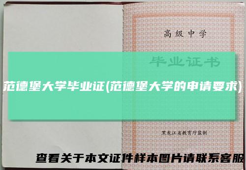 范德堡大学毕业证(范德堡大学的申请要求)