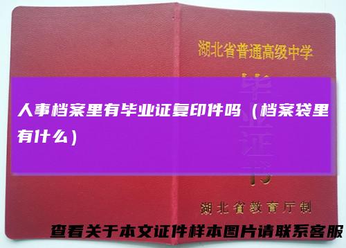 人事档案里有毕业证复印件吗（档案袋里有什么）