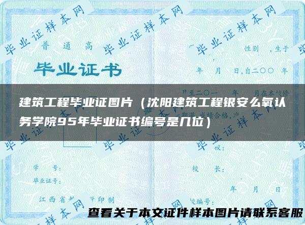 建筑工程毕业证图片（沈阳建筑工程银安么氧认务学院95年毕业证书编号是几位）