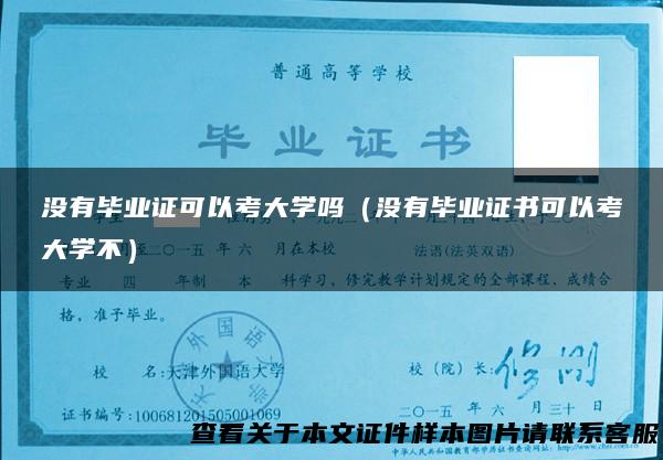 没有毕业证可以考大学吗（没有毕业证书可以考大学不）