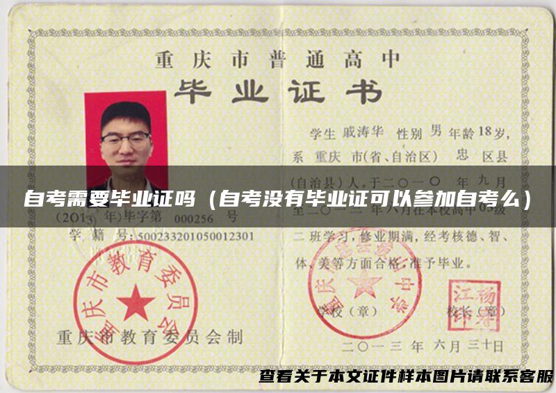 自考需要毕业证吗（自考没有毕业证可以参加自考么）
