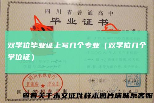 双学位毕业证上写几个专业（双学位几个学位证）