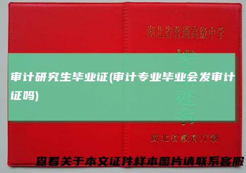 审计研究生毕业证(审计专业毕业会发审计证吗)