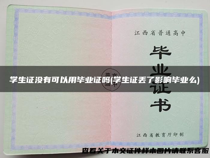 学生证没有可以用毕业证吗(学生证丢了影响毕业么)