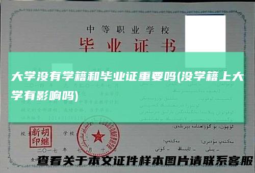 大学没有学籍和毕业证重要吗(没学籍上大学有影响吗)