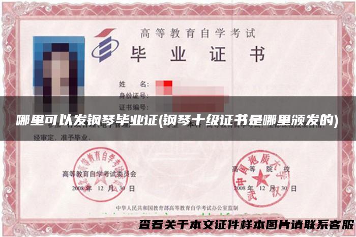 哪里可以发钢琴毕业证(钢琴十级证书是哪里颁发的)