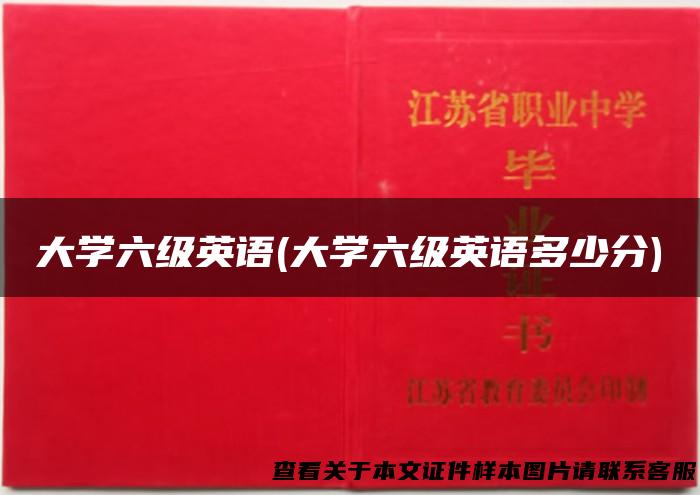 大学六级英语(大学六级英语多少分)