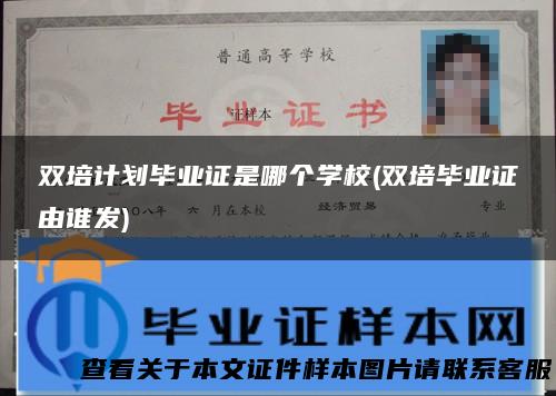 双培计划毕业证是哪个学校(双培毕业证由谁发)