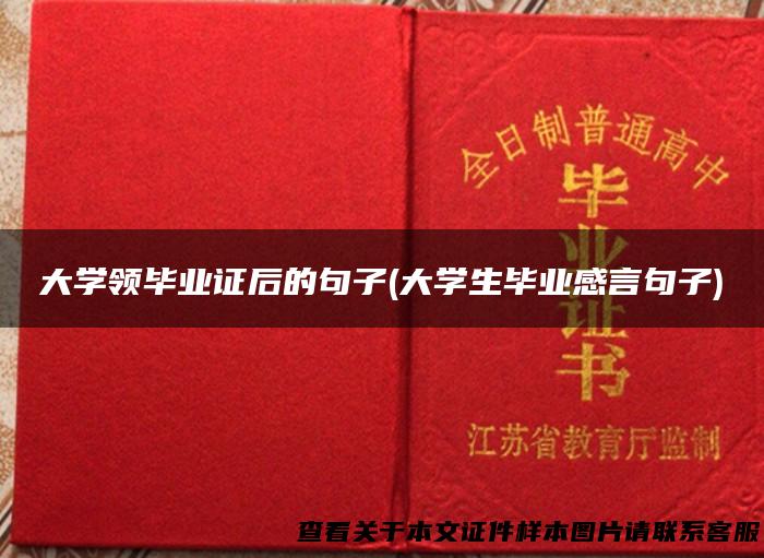 大学领毕业证后的句子(大学生毕业感言句子)