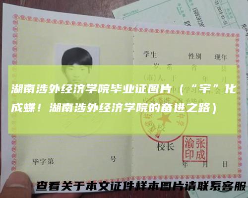 湖南涉外经济学院毕业证图片（“宇”化成蝶！湖南涉外经济学院的奋进之路）