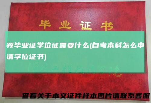 领毕业证学位证需要什么(自考本科怎么申请学位证书)