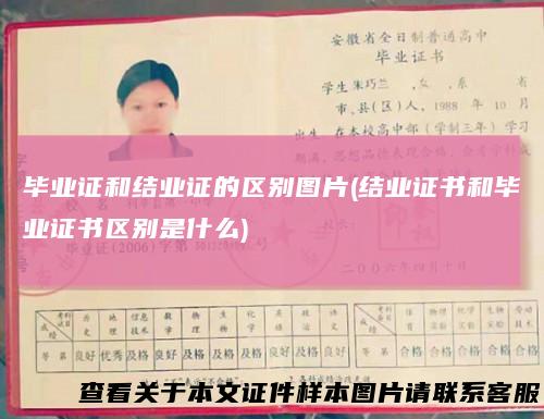 毕业证和结业证的区别图片(结业证书和毕业证书区别是什么)