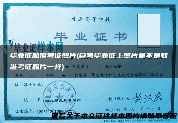 毕业证和准考证照片(自考毕业证上照片是不是和准考证照片一样)