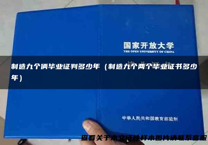 制造九个俩毕业证判多少年（制造九个两个毕业证书多少年）