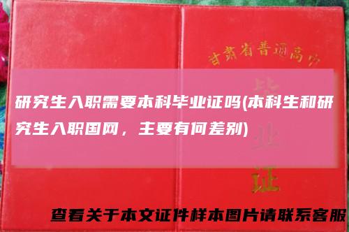研究生入职需要本科毕业证吗(本科生和研究生入职国网,主要有何差别)