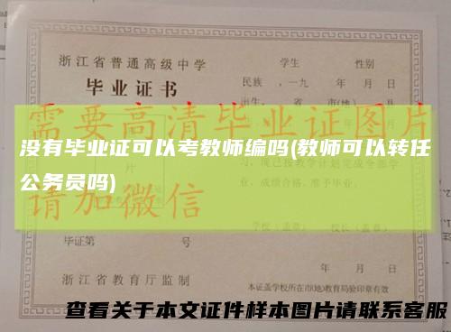 没有毕业证可以考教师编吗(教师可以转任公务员吗)