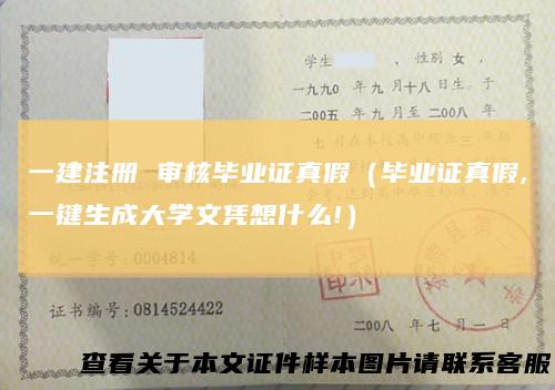 一建注册 审核毕业证真假（毕业证真假,一键生成大学文凭想什么!）