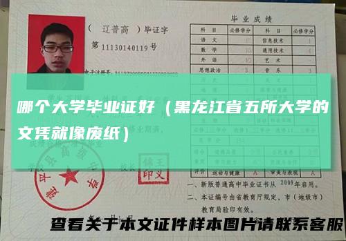 哪个大学毕业证好（黑龙江省五所大学的文凭就像废纸）