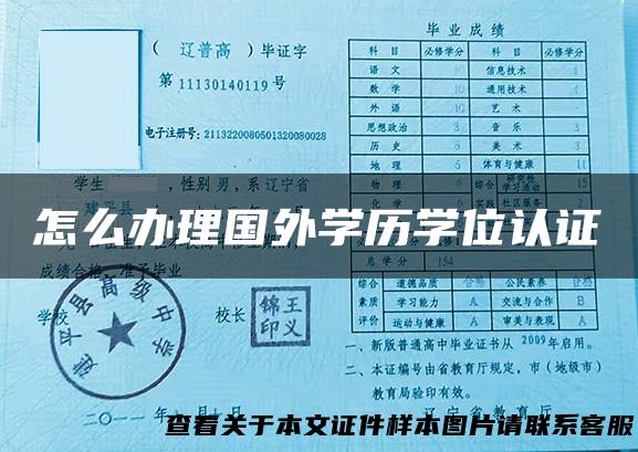 怎么办理国外学历学位认证