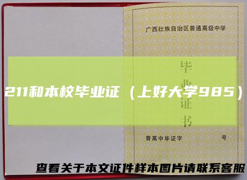 211和本校毕业证（上好大学985）