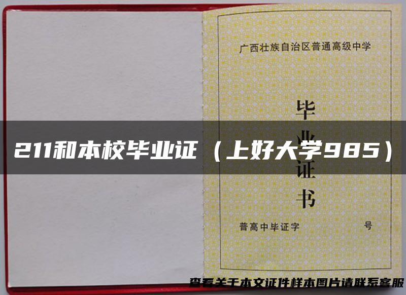 211和本校毕业证（上好大学985）