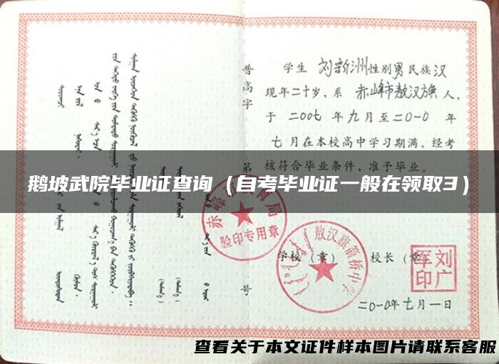 鹅坡武院毕业证查询（自考毕业证一般在领取3）