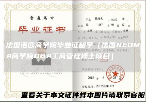 法国诺欧商学院毕业证留学（法国NEOMA商学院DBA工商管理博士项目）