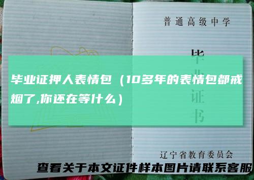 毕业证押人表情包（10多年的表情包都戒烟了,你还在等什么）